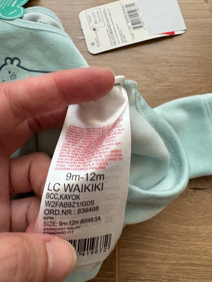 Turkuaz Uzun Kollu Bebek Body - Görsel 5