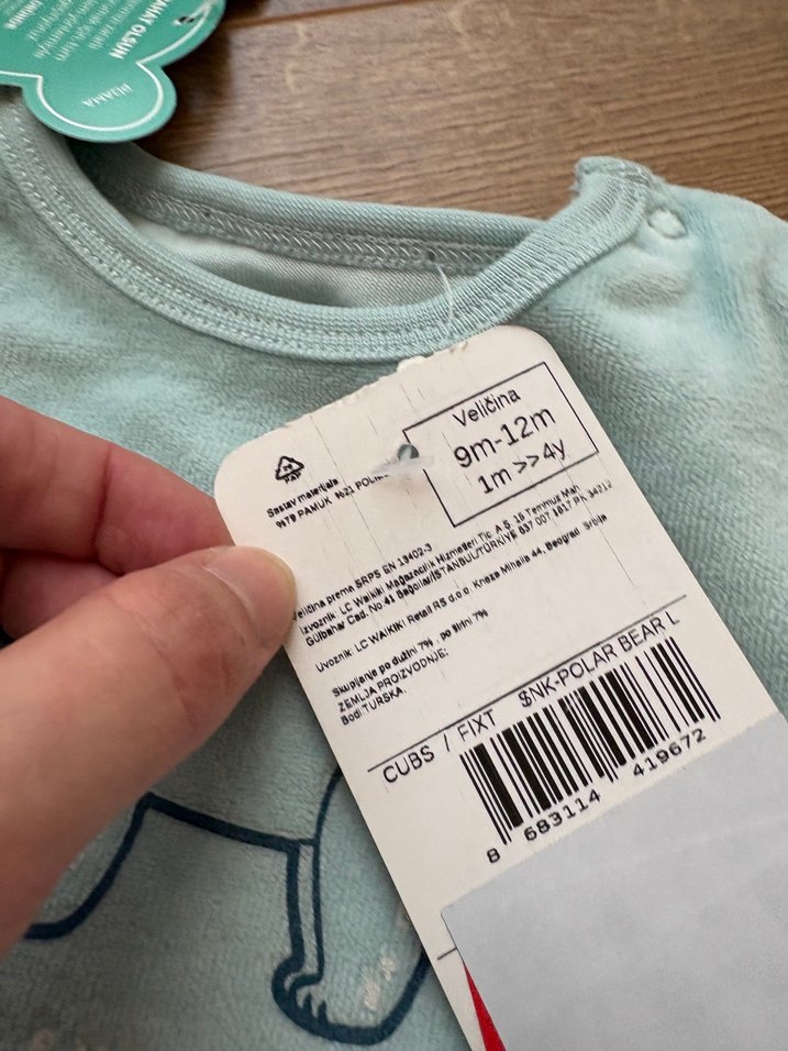 Turkuaz Uzun Kollu Bebek Body - Görsel 2