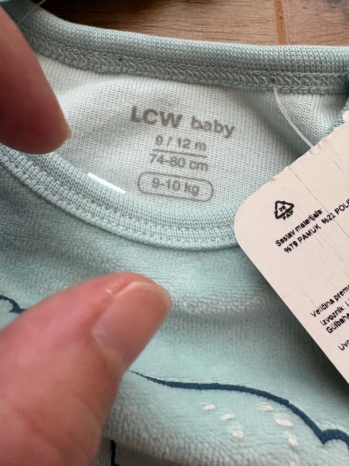 Turkuaz Uzun Kollu Bebek Body - Görsel 3