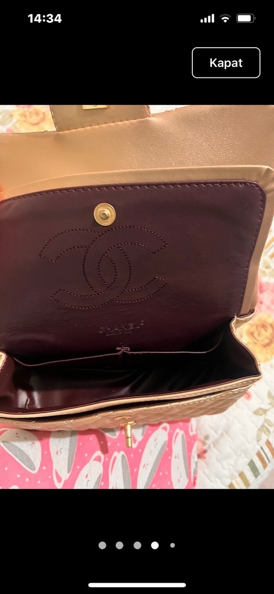 Altın Zincir Detaylı Deri Kadın Çanta - Görsel 4