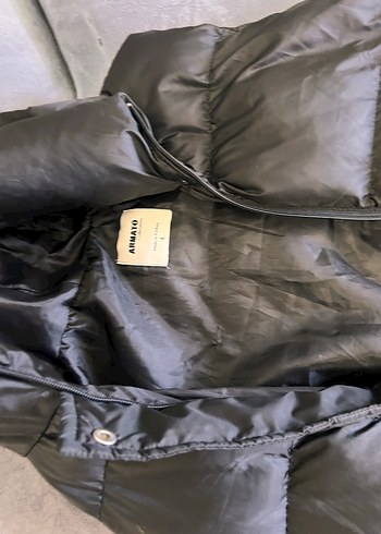 şişme Düğmeli Siyah Midi Kadın Yelek - Görsel 5