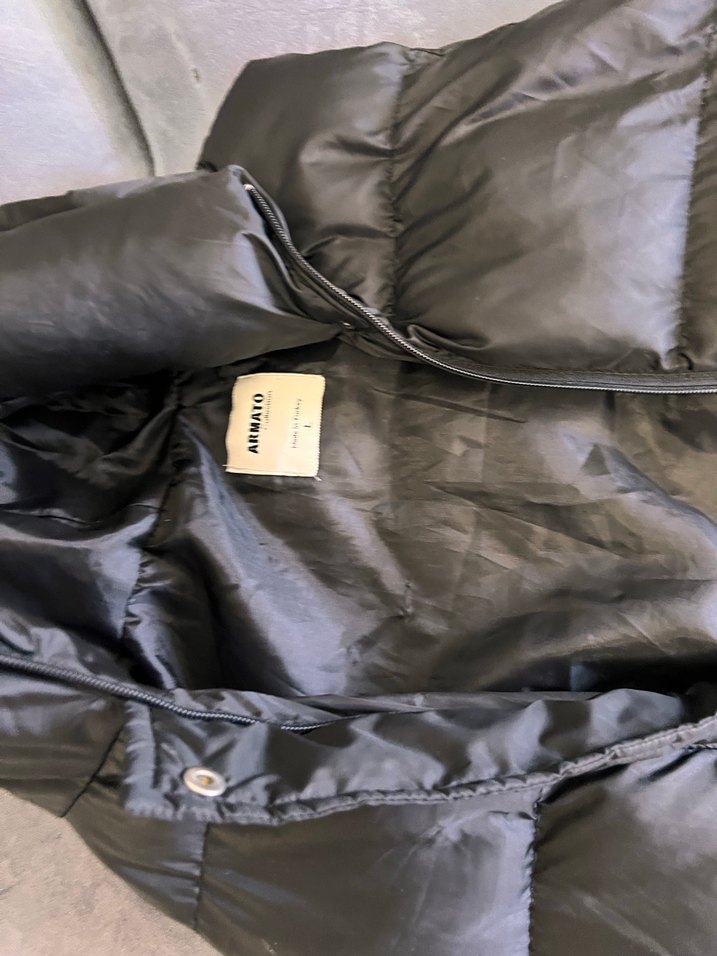 şişme Düğmeli Siyah Midi Kadın Yelek - Görsel 5