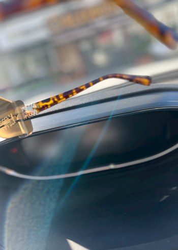 sıfır miu miu replika..Klasik Şıklık Kahverengi Tokalı gözlük - Görsel 5