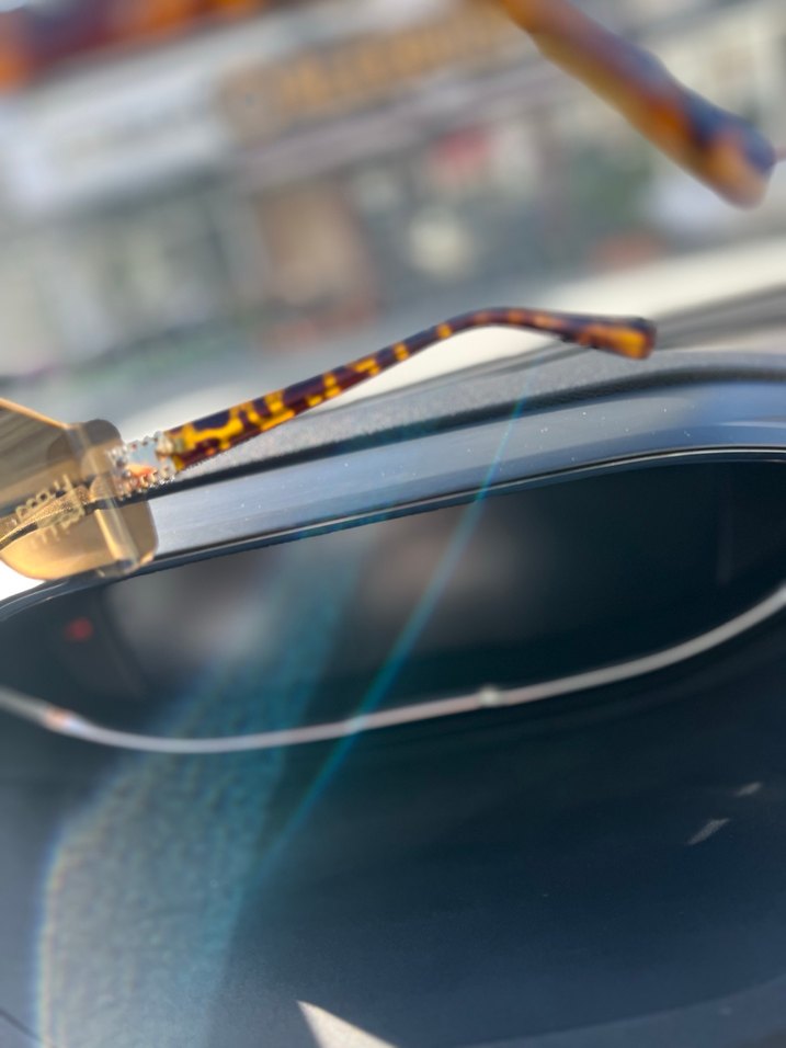 sıfır miu miu replika..Klasik Şıklık Kahverengi Tokalı gözlük - Görsel 5