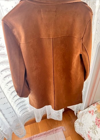 Kahverengi Süet Kadın Blazer Ceket - Görsel 3