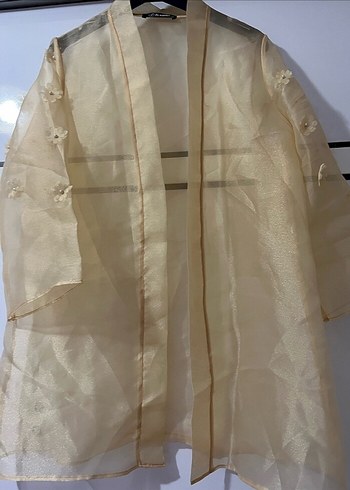 Beyaz Bohem Midi Kadın Sabahlık - Görsel 3