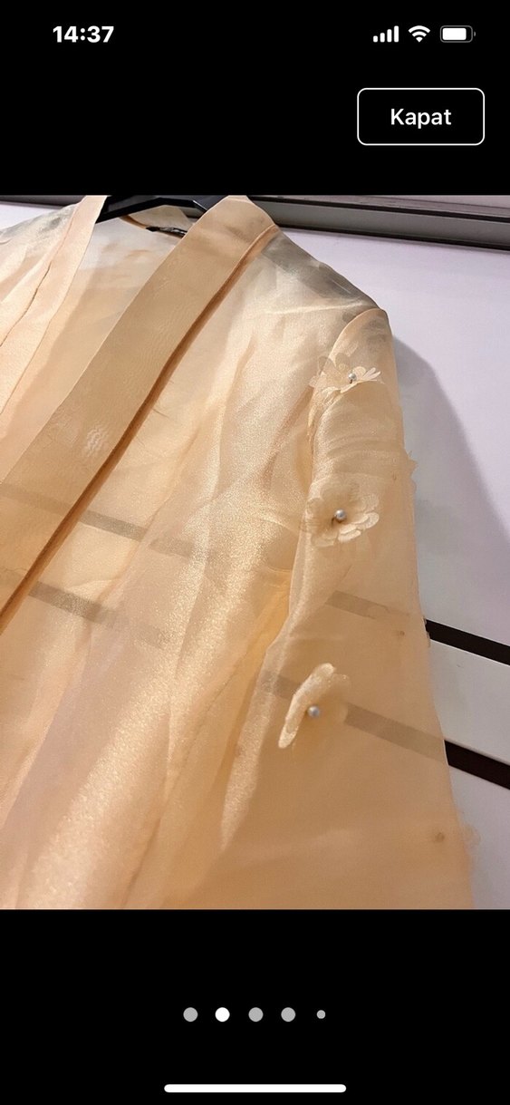 Beyaz Bohem Midi Kadın Sabahlık - Görsel 5