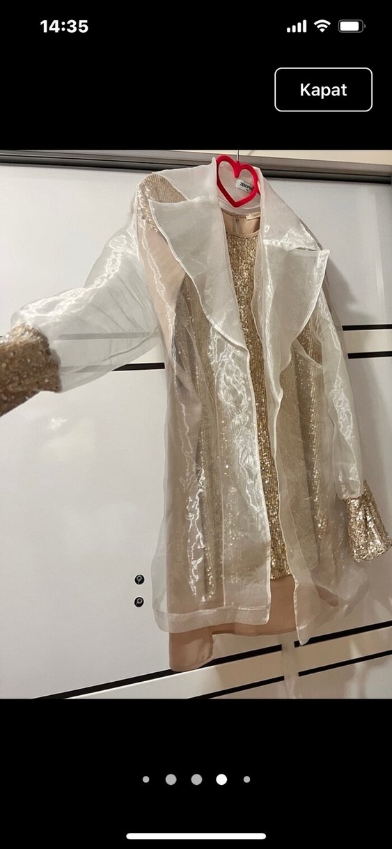 Beyaz Bohem Midi Kadın Sabahlık - Görsel 4