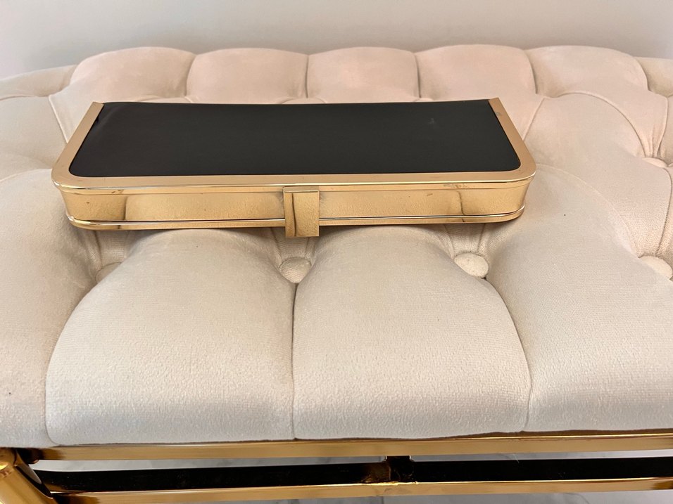 Siyah Süet Tokalı Kadın Portföy Çanta - Görsel 2