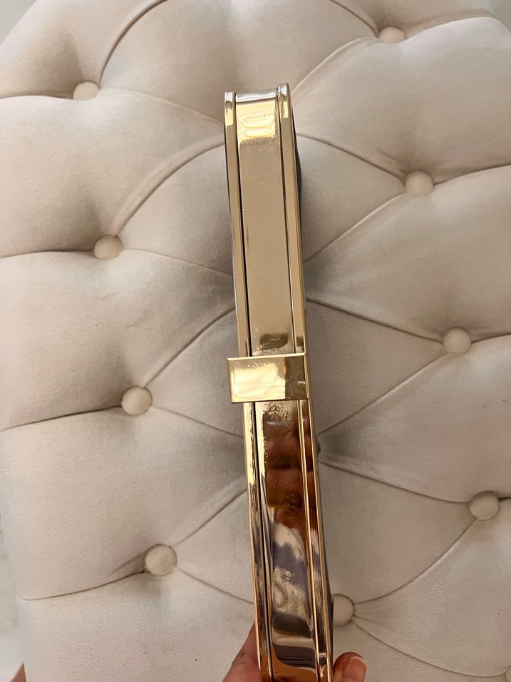 Siyah Süet Tokalı Kadın Portföy Çanta - Görsel 4