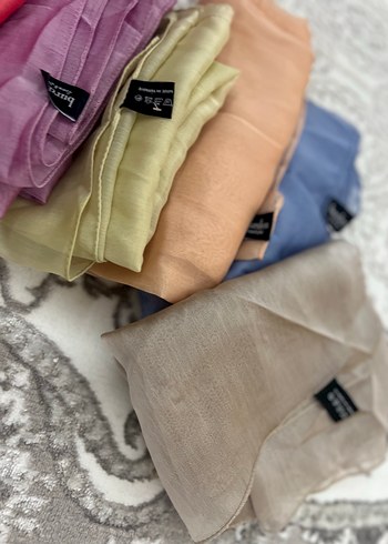 burden Kadın Pastel Renkli İpek Görünümlü Şallar - Görsel 2