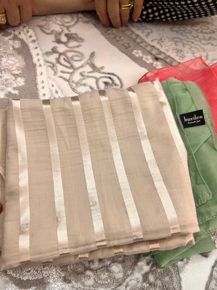 burden Kadın Pastel Renkli İpek Görünümlü Şallar - Görsel 5