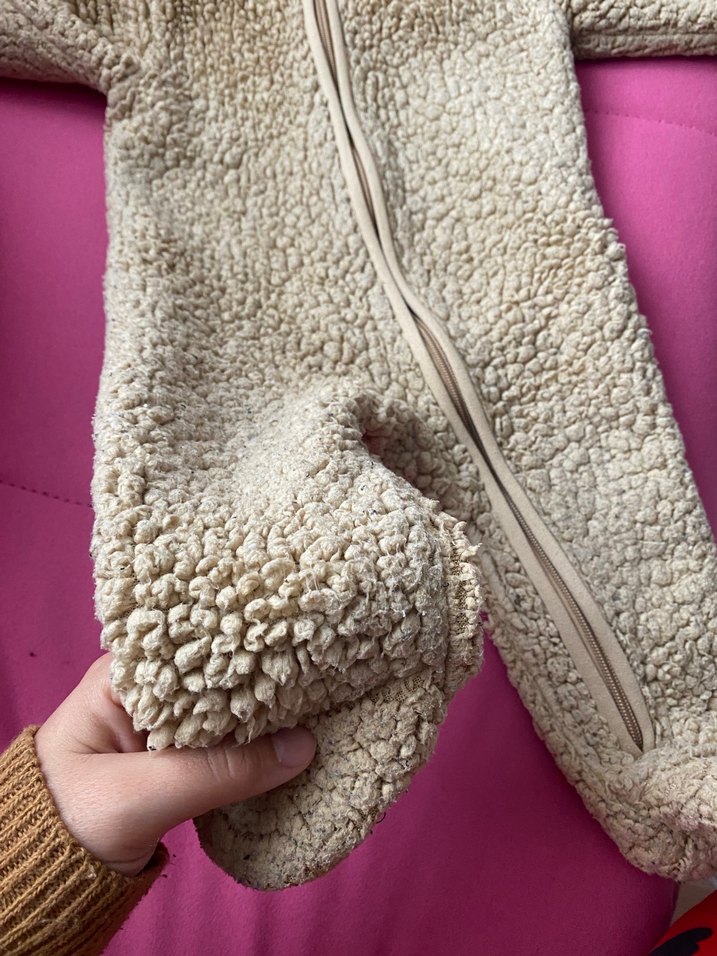 Kürklü Kahverengi Bebek Tulumu - Görsel 2