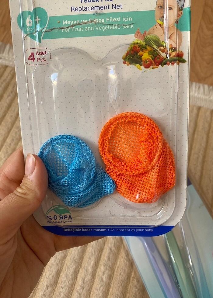 Bebek mama kaşığı ve sebze meyve filesi - Görsel 2