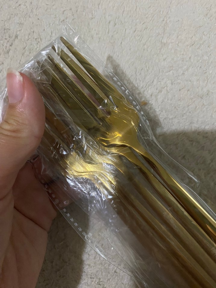 Gold  Renkli Çatal ve Kaşık Seti - Görsel 4