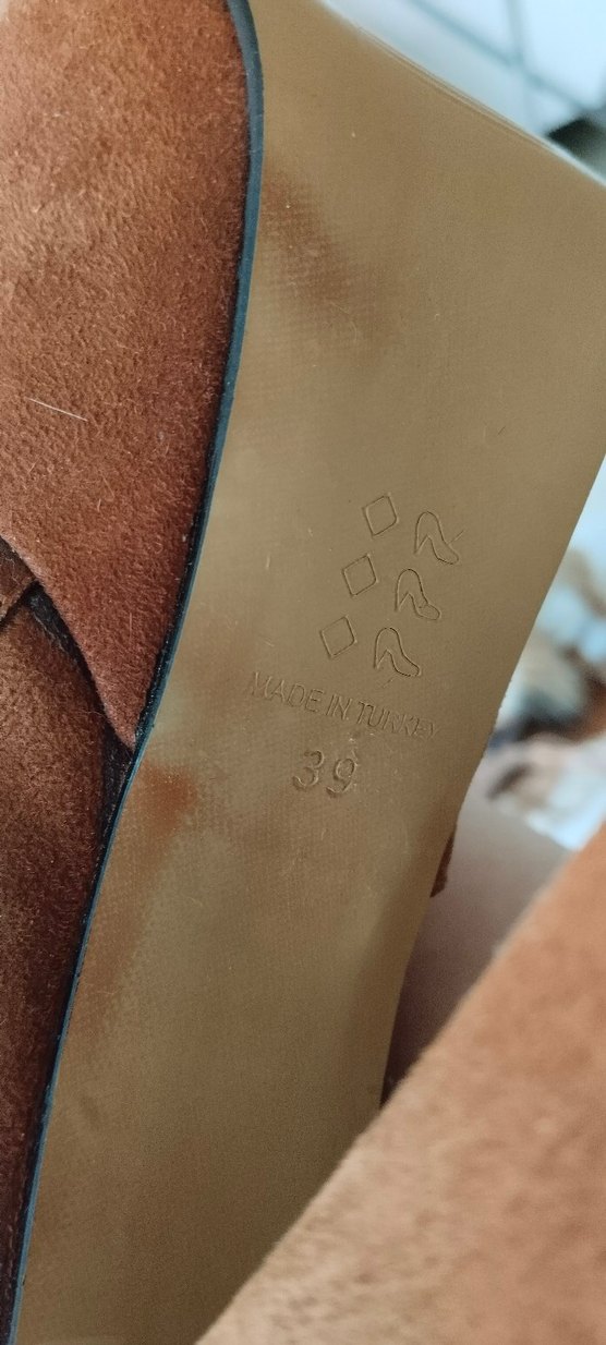 Kahverengi Süet Platform Topuklu Kadın Bot - Görsel 4