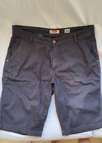 Gri Kot Kemerli Erkek Şort - Görsel 4