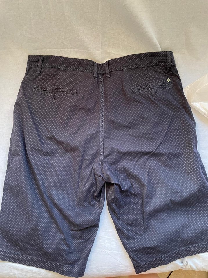 Gri Kot Kemerli Erkek Şort - Görsel 2