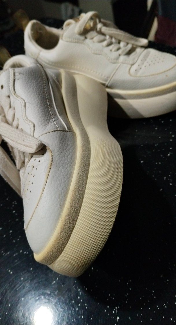 Beyaz Bağcıklı Platform Spor Ayakkabı - Görsel 3