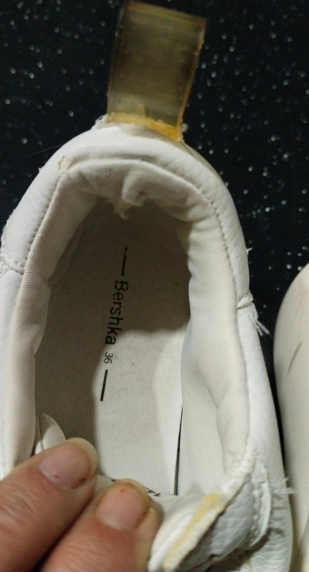 Beyaz Bağcıklı Platform Spor Ayakkabı - Görsel 4