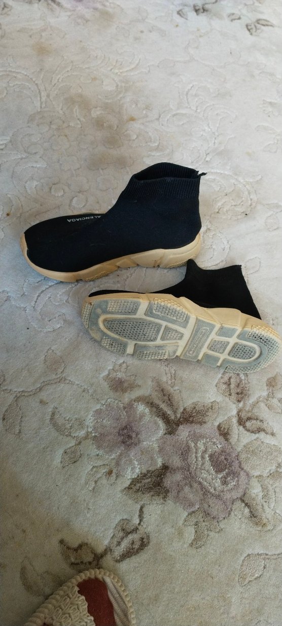 Bej Tabanlı Siyah Balenciaga Wedge Sneaker - Görsel 2