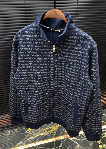 Emporio Armani Lacivert Kapusonlu Ceket
