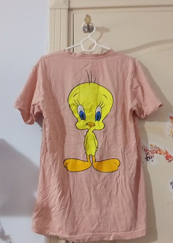 LC Waikiki Kadin Pembe Baskılı Kısa Kollu Tişört