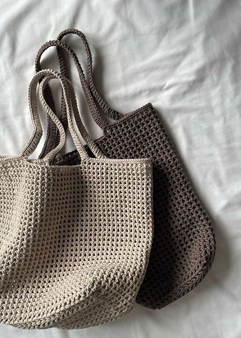 Kadın Örgü Triko Çanta - Haki - Görsel 2