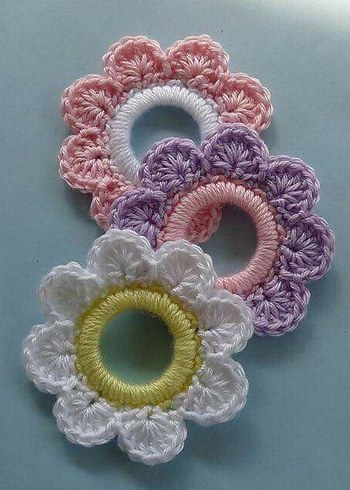 Renkli Örgü Elastik Saç Tokaları - Görsel 3