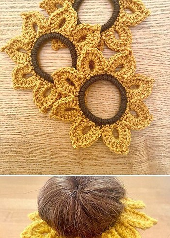 Renkli Örgü Elastik Saç Tokaları - Görsel 4