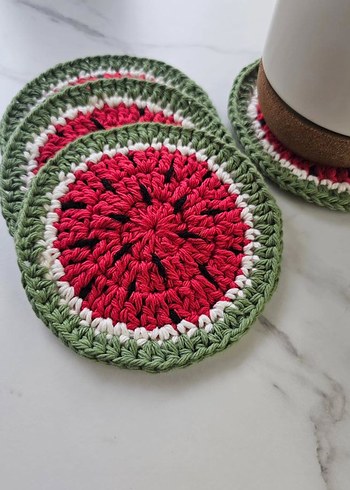 El Yapımı Bohem İçecek Altlıkları Seti - Görsel 4