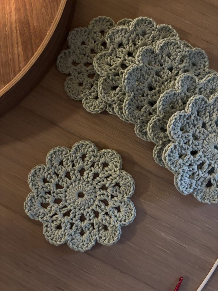 El Yapımı Bohem Örgü Bardak Altlıkları - Görsel 4