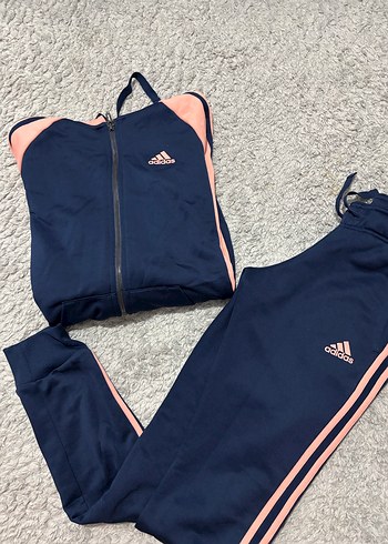 Kadın Lacivert Pembe Adidas Eşofman Takımı