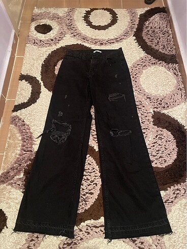 Bol paça siyah pantolon