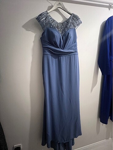 Mavi Abiye Elbise - Görsel 5