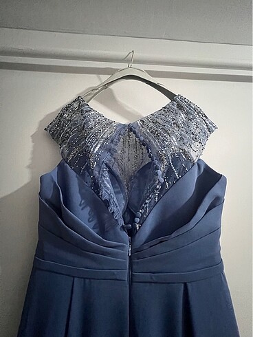 Mavi Abiye Elbise - Görsel 6