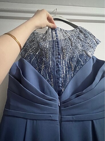 Mavi Abiye Elbise - Görsel 7
