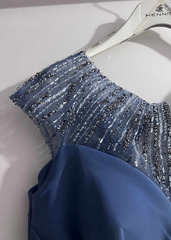 Mavi Abiye Elbise - Görsel 3