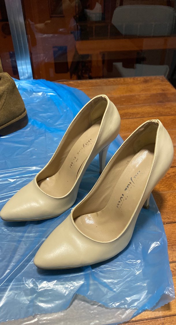 Bej Stiletto Topuklu Kadın Ayakkabı - Görsel 2