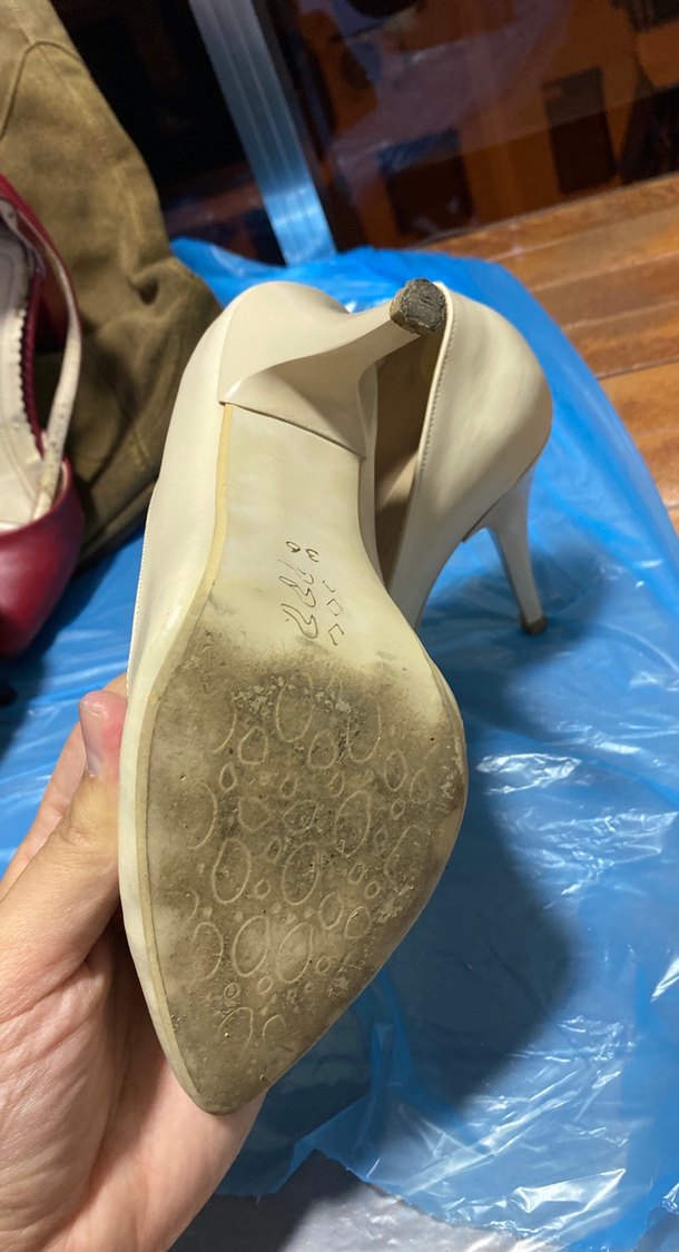 Bej Stiletto Topuklu Kadın Ayakkabı - Görsel 5