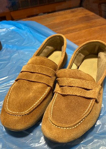 Kahverengi Süet Kadın Loafer Ayakkabı - Görsel 4