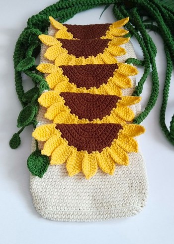 Renkli Çiçek Desenli Dantel Bohem Çanta - Görsel 4