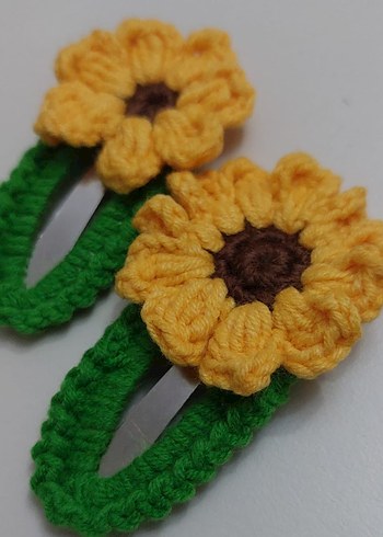 Renkli Örgü Kiraz Desenli Çocuk Toka Seti - Görsel 5