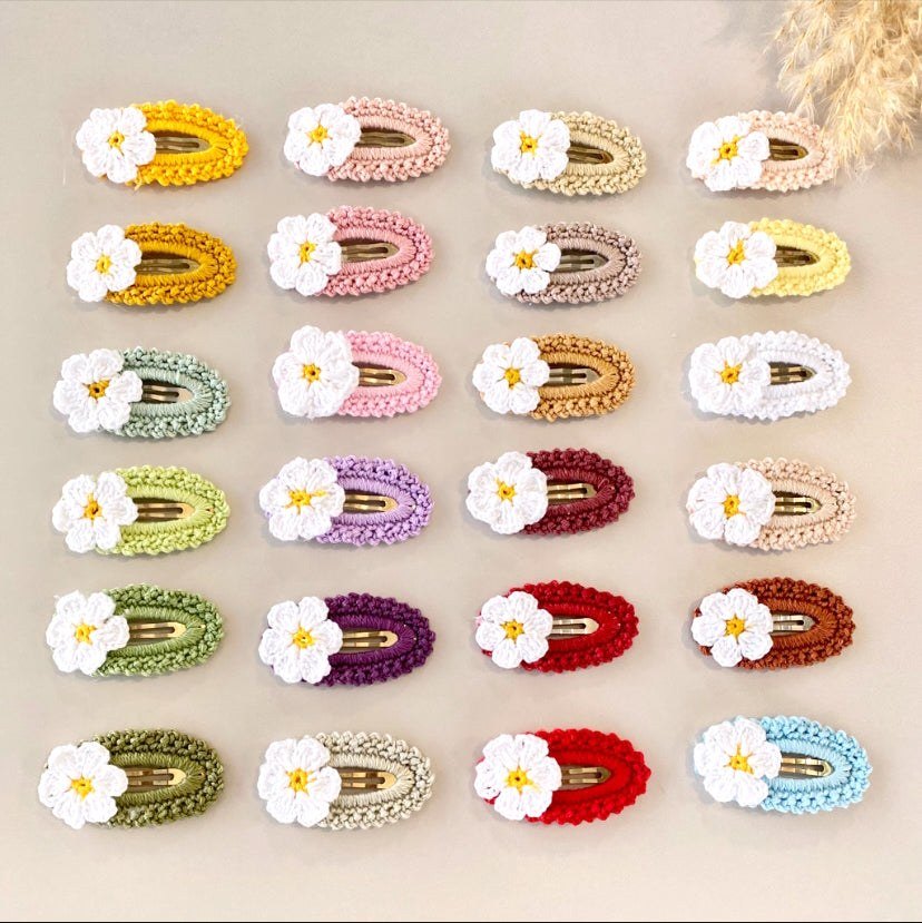 Renkli Örgü Kiraz Desenli Çocuk Toka Seti - Görsel 3