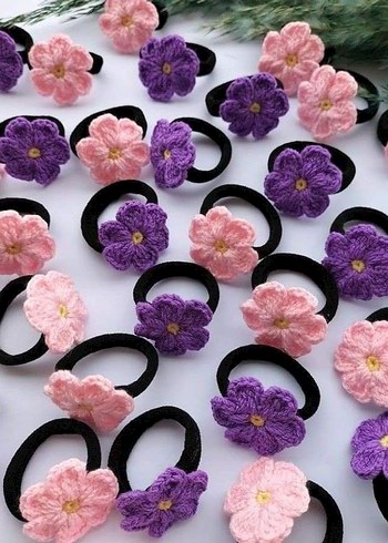 en güzel lastikli örgü tokalar sarmaşık tokalar - Görsel 5