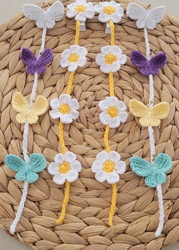 en güzel lastikli örgü tokalar sarmaşık tokalar - Görsel 3