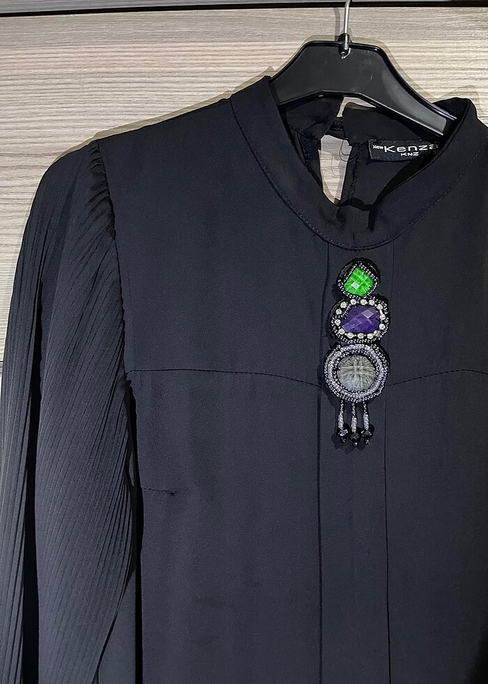 Siyah şık tunik - Görsel 3