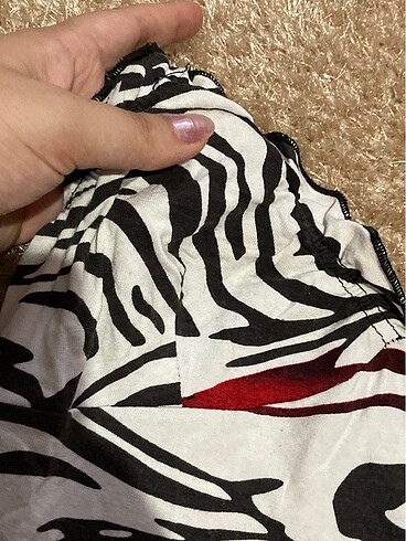 m Beden y2k zebra desen top