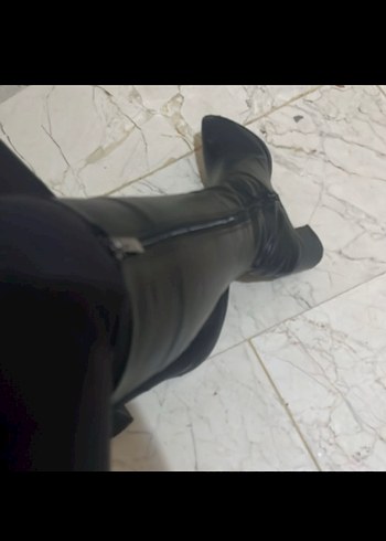 38 Beden siyah Renk Siyah Süet Dizüstü Topuklu Goth Çizme