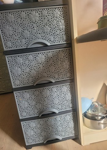 Diğer Bej ve Gri Plastik Dolap Düzenleyici